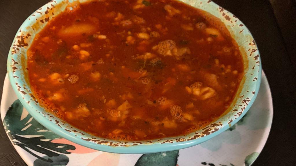 Pancita · Mexican cuisine, menudo, also known as pancita ([little] gut or [little] stomach, from Spanish: Panza; “Gut/Stomach”).