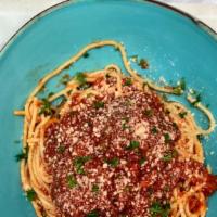 Spaghetti With Meatballs · Four  meatballs served with homemade marinara sauce.