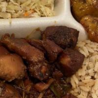 Momma Luvs Caribbean Stew Chicken · Boneless thigh meat tossed in a traditional Caribbean brown stew. Served with coconut rice, ...