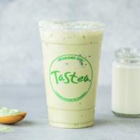 Matcha Milk Tea · Matcha with  jasmine tea and milk.