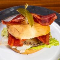 Bacon Cheese Burger · Pork or turkey bacon.