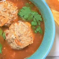 Pork Meatball Soup With Bread · Comes with bread. Vietnamese marinated pork meatballs in tomato soup base. Served with bread.