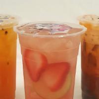 Passion Fruit Tea · Passion fruit and Sakura green tea, very refreshing drink with sweet and sour taste. Very re...