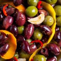 Olives (زیتون) · Made with Kalamata and Green Halkidiki olives, our Greek Herbs & Spices, and 100% extra virg...