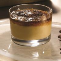 Espresso Creme Brulee · Creamy custard flavored with espresso, topped with caramelized sugar