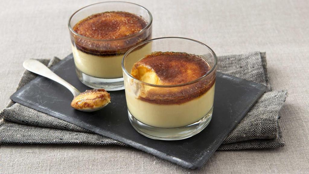 Creme Brulee · Creamy custard topped with caramelized sugar