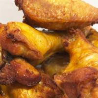 Chicken Wings · Gluten-Free.  Ten pieces. Plain (Gluten-Free), oyster, spicy or lemongrass (Gluten-Free).