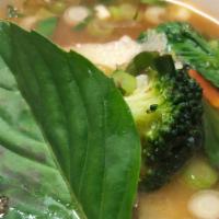 Tom Yum Soup · Gluten-Free. (Thai Style) Soup with the taste of lemongrass and bay leaves prepared with oys...