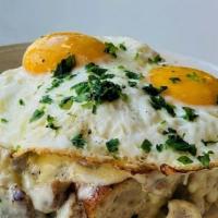 Focaccia & Gravy · ONLY AVAILABLE 9AM - 11AM DAILY.

2 cage free eggs, roasted garlic, provolone, Italian Sausa...