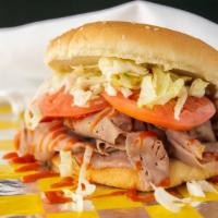 Deluxe Roast Beef · 3 Oz of Roast Beef With Sweet Sauce, Lettuce, Tomato. On a Sesame Seed