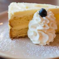Lemon Mascarpone Cake · Sicilian lemon-infused sponge cake, fresh berries