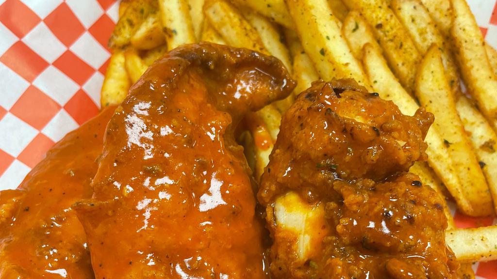 Tenders (4 Pieces) And Fries · 4 wonderfully flavored Tenders. Served with fries.