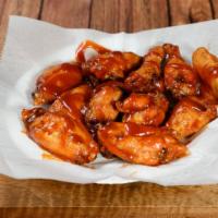 Party Wings Or Boneless Wings · Served with your choice of blue cheese or ranch dressing.