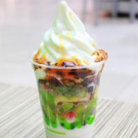 Large Tub · Your Fave Frozen yogurt with three toppings. *picture shown is the medium tub.