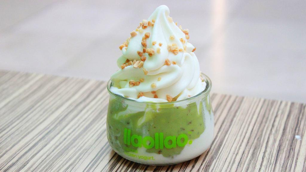 Llaoglass · It's cute, in a small keepsake llaollao glass with a lid.  Reusable in so many ways, even long after you've finished.  Comes with two toppings of your choice.