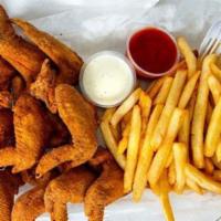 Whole Wings (6Pcs) With Fries · 