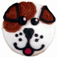 Puppy Faces · One dozen 3-Inch sugar cookies frosted and decorated with PUPPY FACES.