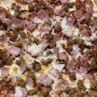Meat Lovers · Pepperoni, Ham, Bacon, Sausage