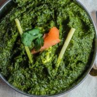 Saag Paneer · Spinach and homemade cottage cheese.