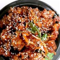 Crispy Beef · Spicy. With rice. Shredded beef deep-fried until crispy then cooked with celery, carrot in o...