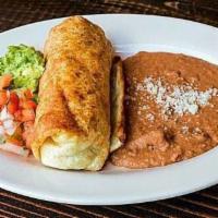 Chimichanga  · Deep-fried burrito filled with your choice of protein, cheese, rice and beans. Pico de Gallo...