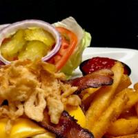 Cowboy Burger · Flame Broiled All-Beef patty with Cherrywood Bacon, Crispy fried onions, Melty Cheddar Chees...