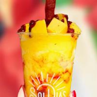 Mangonada · Frozen Mango 🥭  Drink. Top 3 most popular item 🤩 on our menu!!  A mind-blowing 🤯 combinat...