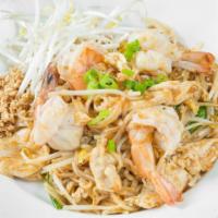 Pad Thai · Popular. Stir-fried noodles with bean sprouts, crushed peanuts, egg and green onions.