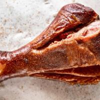 Turkey Leg · Includes one turkey leg. Served with sauce and crackers.