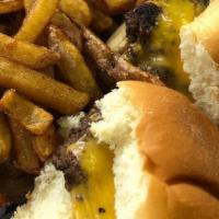 Classic Sliders (For Two) · Two all beef patties with grilled sweet yellow onion and American cheese on soft Portuguese ...