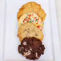 Cookies · Half dozen home baked cookies with four flavors to choose from.
