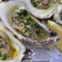 Grilled Oysters (5). · 5 Grilled Oysters with your choice of Garlic Butter,  Chipotle Bourbon Butter or Sweet Thai ...