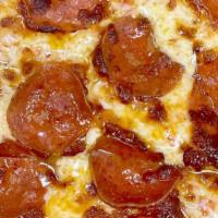 Dons Italian Meats Pizza · Pepperoni, sausage, and dons famous homemade meatballs.
