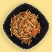 Lo Mein (Side) · Stir fried noodles and vegetables. Contains soy. Noodles contain wheat/gluten.