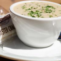 Clam Chowder · House creamy Boston-style. Served with oyster crackers.
