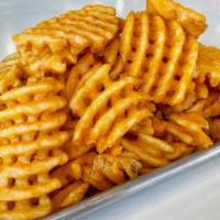 Large Seasoned Waffle Fries · 