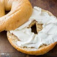 Bagel And Cream Cheese · Freshly Toasted Plain or Everything Bagel