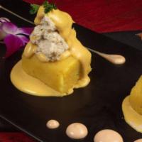 Mr Yellow Pepper Trilogia (Mr. Yellow Pepper Causa Trilogy) · Sampler platter with your choice of three causa flavors (choose only 3 from chicken, shrimp,...