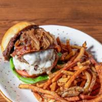 Steakhouse Personalized Burger · Single 6oz steak burger with lettuce, tomatoes on brioche 

Add On a second 6oz steak burger...