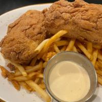Beer Battered Fish & Chips · Periodic’s version of this Isle dish. 70% beer, 30% rice flour. Yes! Rice flour. Gives a str...