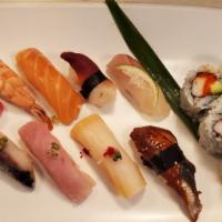 Sushi Assortment (Large) · 10 pcs nigiri and California roll.