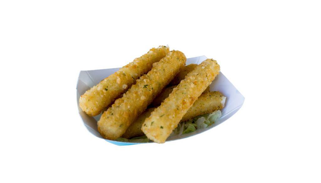 Mozzarella Sticks · Fried mozzarella sticks served with marinara or ranch.