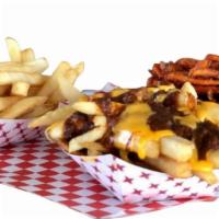 Chili Cheese Fries · Fries topped with chili and cheese whiz.