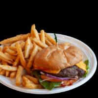 Angus Burger (1/2 Lb) · With Fries and Can Soda for an additional charge.