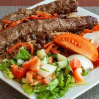 Kofta Kabab · Ground beef seasoned in our special seasonings, flame-broiled.