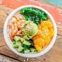 Costa Bowl · White rice, shrimp, mandarin oranges, seaweed salad, avocado, cucumber, spicy ponzu