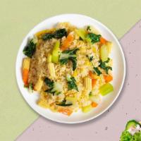 Veggie Victory Fried Rice · Stir-fried rice with mixed vegetables.