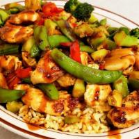 Chicken Stir Fry · Ask your server about menu items that are cooked to order. Consuming undercooked meats or eg...