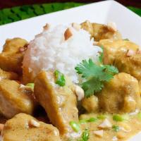 Peanut Butter Chicken · A hearty West African inspired chicken dish simmered in fresh herbs, spices and fresh ground...