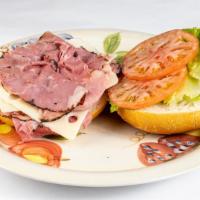 Pastrami With Cheese Sandwich
 · Served with lettuce, tomato, onion.